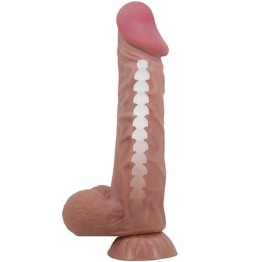 Dildo Realistico con Venature e Ventosa, 24 cm in TPR